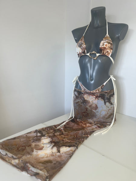ROMI BIKINI SET AND MESH MAXI SKIRT