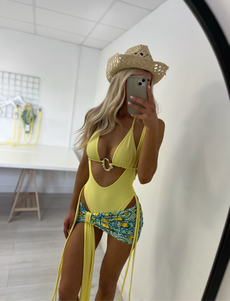 AMALFI LIMONCELLO MIX THREE PIECE WRAP KINI SET