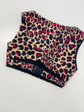 THE BUCKLE CROP - NUDE + RED CHEETAH (UK 8)