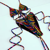THE STRAPPY MULTIWAY BIKINI - NEON JUNGLE (custom colours available)
